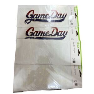 Gameday Iron Ons Cricut Pre Made Designs Faith Hope Love & Anchor Cross Set of 4